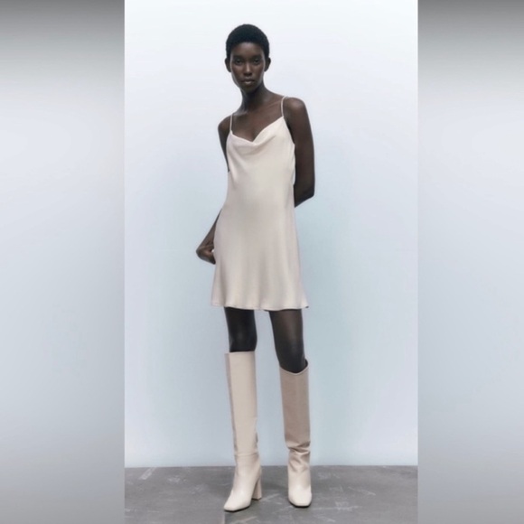 Zara slip dress with diamanté rhinestones strap - Picture 3 of 11